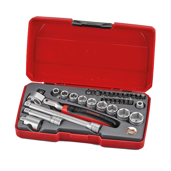 T3834S - 34 Piece 3/8" Drive Flex Head Ratchet Socket